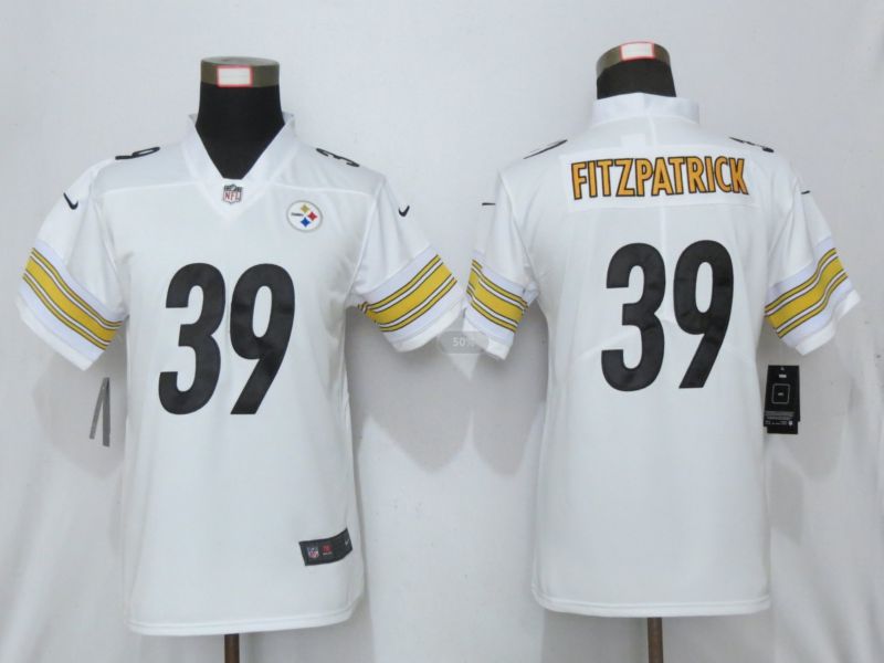 Women Pittsburgh Steelers #39 Fitzpatrick White Nike 2019 Vapor Untouchable Elite Player->pittsburgh steelers->NFL Jersey